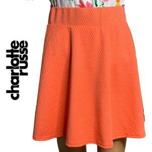 Charlotte Russe Skater Skirt Coral Mini NWT